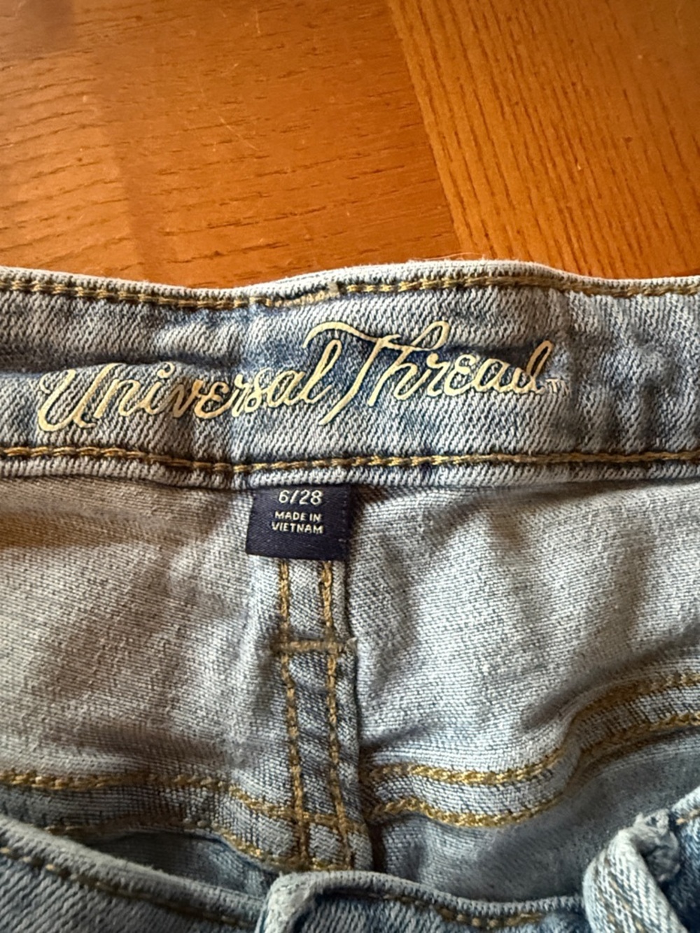 Universal Thread Light Blue Distressed Straight Leg Jeans - Picture 2 of 6